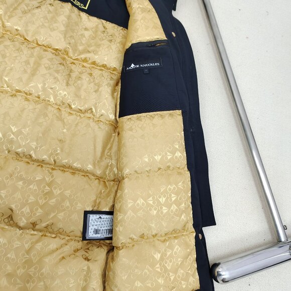 Moose Knucles Black w/ Gold Accents Hooded Parka NWT - Picture 7 of 9